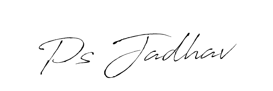 Design your own signature with our free online signature maker. With this signature software, you can create a handwritten (Antro_Vectra) signature for name Ps Jadhav. Ps Jadhav signature style 6 images and pictures png