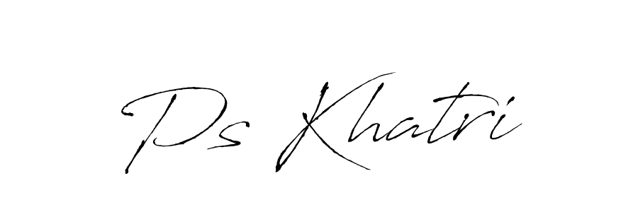 Make a beautiful signature design for name Ps Khatri. With this signature (Antro_Vectra) style, you can create a handwritten signature for free. Ps Khatri signature style 6 images and pictures png