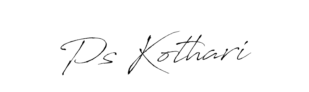 You should practise on your own different ways (Antro_Vectra) to write your name (Ps Kothari) in signature. don't let someone else do it for you. Ps Kothari signature style 6 images and pictures png