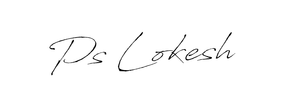 The best way (Antro_Vectra) to make a short signature is to pick only two or three words in your name. The name Ps Lokesh include a total of six letters. For converting this name. Ps Lokesh signature style 6 images and pictures png