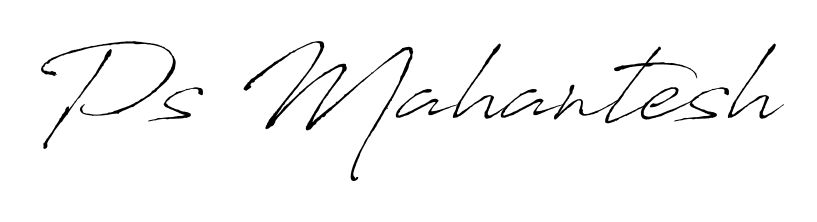 Discover how Ps Mahantesh looks in an executive cursive font (Antro_Vectra). Perfect for legal documents, invoices, and certificates. Ps Mahantesh signature style 6 images and pictures png