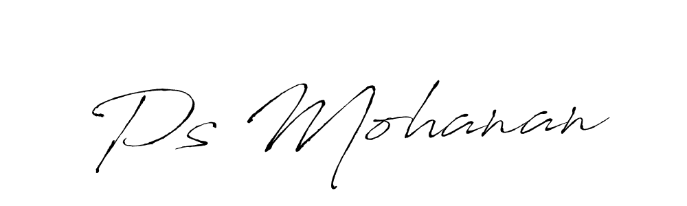 How to make Ps Mohanan signature? Antro_Vectra is a professional autograph style. Create handwritten signature for Ps Mohanan name. Ps Mohanan signature style 6 images and pictures png