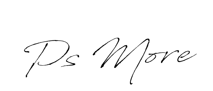 Use a signature maker to create a handwritten signature online. With this signature software, you can design (Antro_Vectra) your own signature for name Ps More. Ps More signature style 6 images and pictures png
