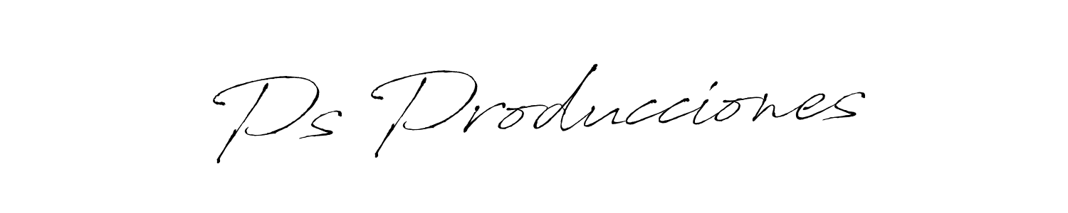 Create a beautiful signature design for name Ps Producciones. With this signature (Antro_Vectra) fonts, you can make a handwritten signature for free. Ps Producciones signature style 6 images and pictures png