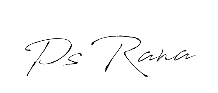 Ps Rana stylish signature style. Best Handwritten Sign (Antro_Vectra) for my name. Handwritten Signature Collection Ideas for my name Ps Rana. Ps Rana signature style 6 images and pictures png