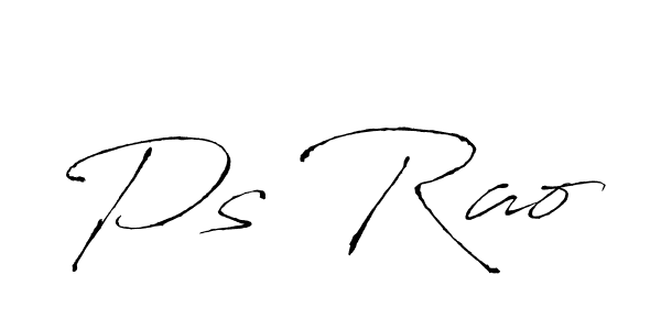 Ps Rao stylish signature style. Best Handwritten Sign (Antro_Vectra) for my name. Handwritten Signature Collection Ideas for my name Ps Rao. Ps Rao signature style 6 images and pictures png