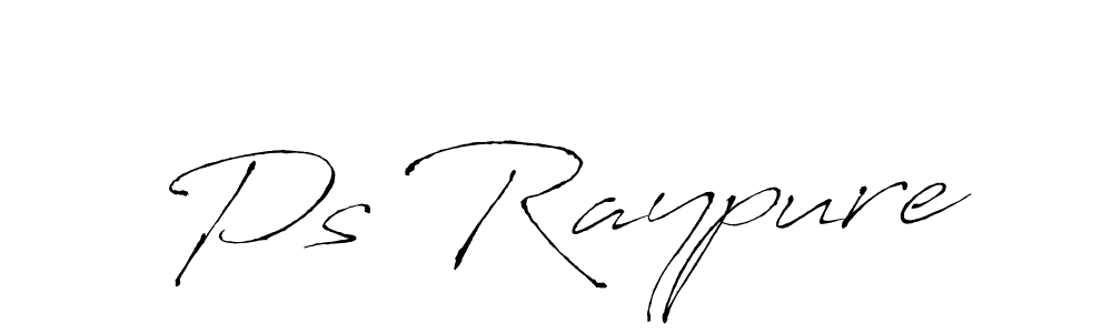 Make a beautiful signature design for name Ps Raypure. With this signature (Antro_Vectra) style, you can create a handwritten signature for free. Ps Raypure signature style 6 images and pictures png