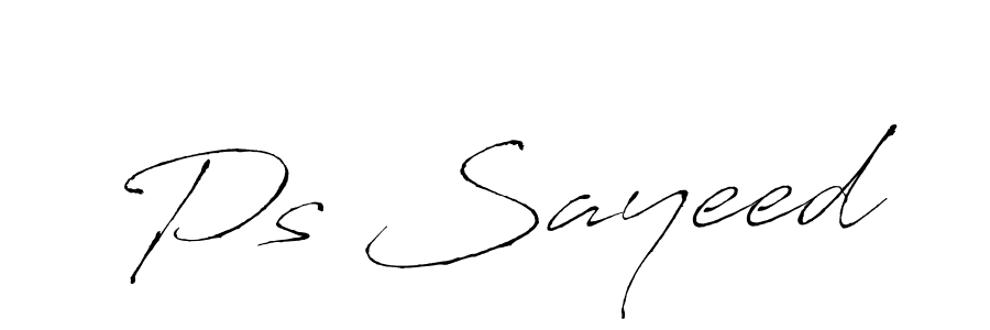 Design your own signature with our free online signature maker. With this signature software, you can create a handwritten (Antro_Vectra) signature for name Ps Sayeed. Ps Sayeed signature style 6 images and pictures png