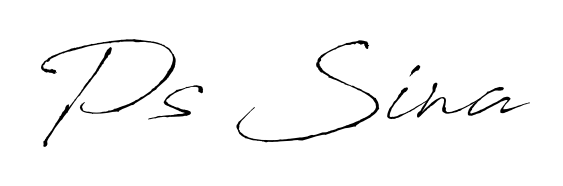 You should practise on your own different ways (Antro_Vectra) to write your name (Ps Sina) in signature. Don't let someone else do it for you. Ps Sina signature style 6 images and pictures png