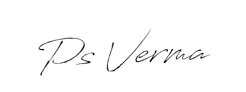 Make a beautiful signature design for name Ps Verma. With this signature (Antro_Vectra) style, you can create a handwritten signature for free. Ps Verma signature style 6 images and pictures png