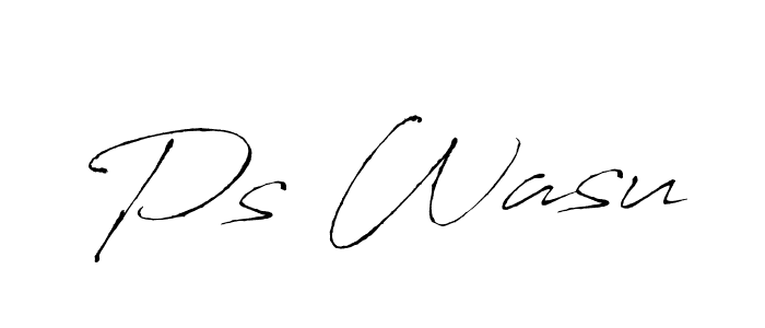 Design your own signature with our free online signature maker. With this signature software, you can create a handwritten (Antro_Vectra) signature for name Ps Wasu. Ps Wasu signature style 6 images and pictures png