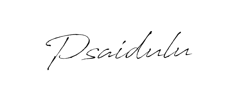 Make a beautiful signature design for name Psaidulu. With this signature (Antro_Vectra) style, you can create a handwritten signature for free. Psaidulu signature style 6 images and pictures png