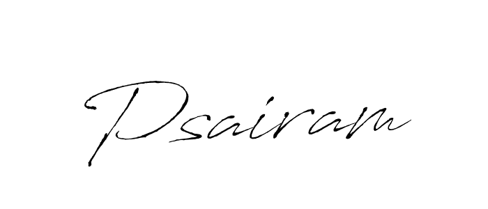 Use a signature maker to create a handwritten signature online. With this signature software, you can design (Antro_Vectra) your own signature for name Psairam. Psairam signature style 6 images and pictures png