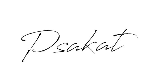 Design your own signature with our free online signature maker. With this signature software, you can create a handwritten (Antro_Vectra) signature for name Psakat. Psakat signature style 6 images and pictures png