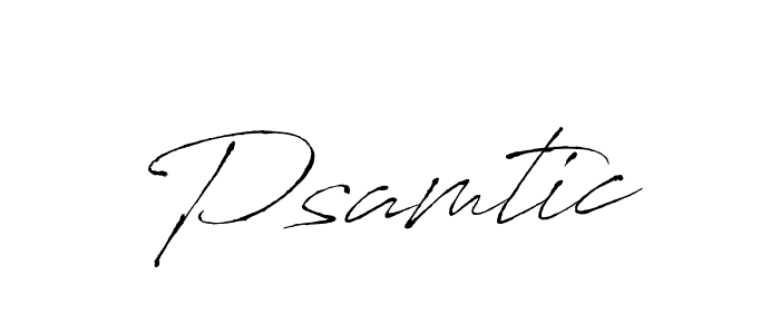 Make a beautiful signature design for name Psamtic. With this signature (Antro_Vectra) style, you can create a handwritten signature for free. Psamtic signature style 6 images and pictures png