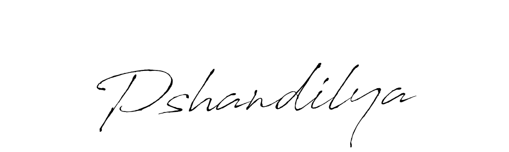 Make a beautiful signature design for name Pshandilya. With this signature (Antro_Vectra) style, you can create a handwritten signature for free. Pshandilya signature style 6 images and pictures png