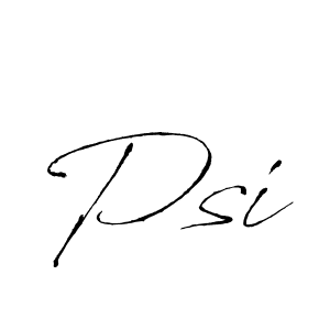 Psi stylish signature style. Best Handwritten Sign (Antro_Vectra) for my name. Handwritten Signature Collection Ideas for my name Psi. Psi signature style 6 images and pictures png