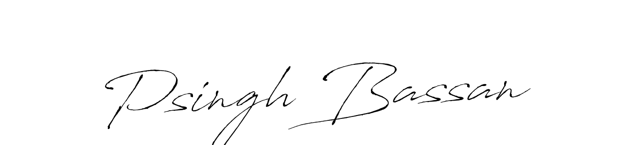 How to make Psingh Bassan name signature. Use Antro_Vectra style for creating short signs online. This is the latest handwritten sign. Psingh Bassan signature style 6 images and pictures png