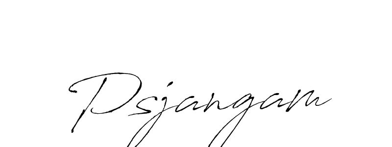 How to make Psjangam name signature. Use Antro_Vectra style for creating short signs online. This is the latest handwritten sign. Psjangam signature style 6 images and pictures png