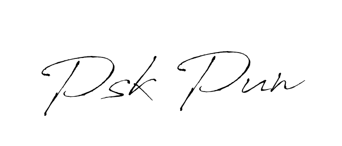 Use a signature maker to create a handwritten signature online. With this signature software, you can design (Antro_Vectra) your own signature for name Psk Pun. Psk Pun signature style 6 images and pictures png