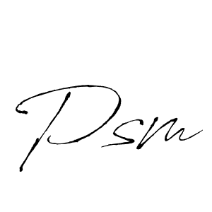 You should practise on your own different ways (Antro_Vectra) to write your name (Psm) in signature. don't let someone else do it for you. Psm signature style 6 images and pictures png