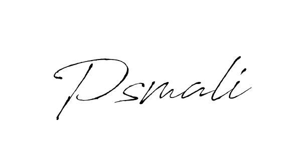 Design your own signature with our free online signature maker. With this signature software, you can create a handwritten (Antro_Vectra) signature for name Psmali. Psmali signature style 6 images and pictures png