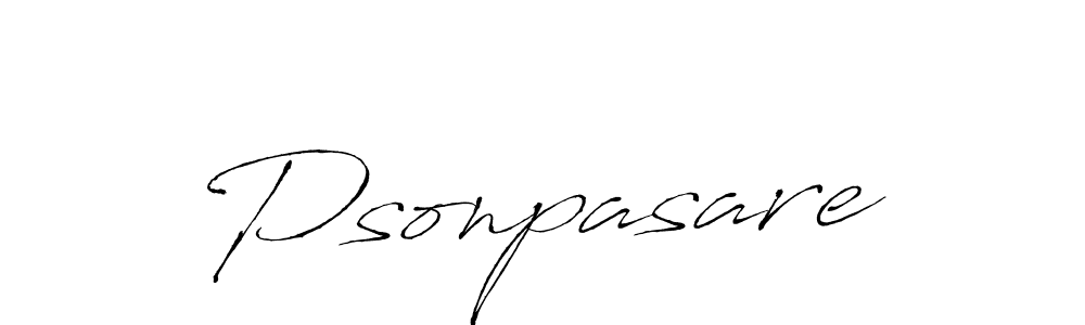 Psonpasare stylish signature style. Best Handwritten Sign (Antro_Vectra) for my name. Handwritten Signature Collection Ideas for my name Psonpasare. Psonpasare signature style 6 images and pictures png