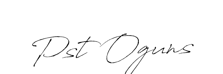 How to make Pst Oguns name signature. Use Antro_Vectra style for creating short signs online. This is the latest handwritten sign. Pst Oguns signature style 6 images and pictures png