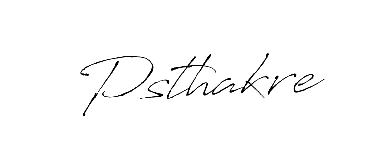 Make a beautiful signature design for name Psthakre. With this signature (Antro_Vectra) style, you can create a handwritten signature for free. Psthakre signature style 6 images and pictures png