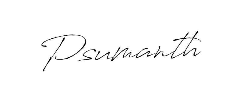 Antro_Vectra is a professional signature style that is perfect for those who want to add a touch of class to their signature. It is also a great choice for those who want to make their signature more unique. Get Psumanth name to fancy signature for free. Psumanth signature style 6 images and pictures png