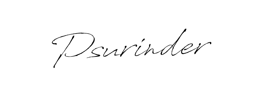 How to make Psurinder signature? Antro_Vectra is a professional autograph style. Create handwritten signature for Psurinder name. Psurinder signature style 6 images and pictures png