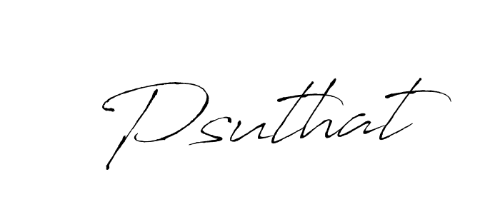 How to make Psuthat signature? Antro_Vectra is a professional autograph style. Create handwritten signature for Psuthat name. Psuthat signature style 6 images and pictures png