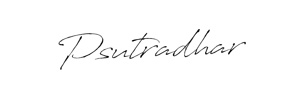 Design your own signature with our free online signature maker. With this signature software, you can create a handwritten (Antro_Vectra) signature for name Psutradhar. Psutradhar signature style 6 images and pictures png