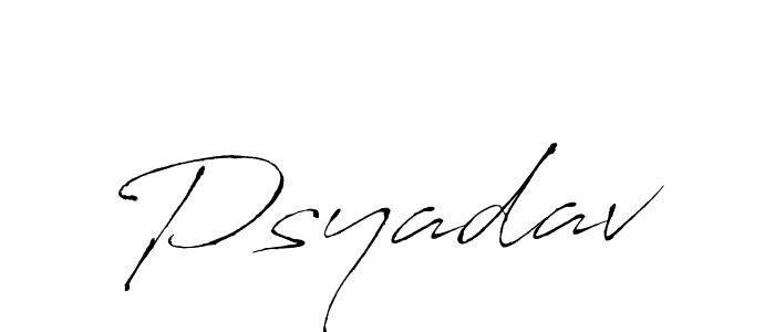 How to make Psyadav signature? Antro_Vectra is a professional autograph style. Create handwritten signature for Psyadav name. Psyadav signature style 6 images and pictures png