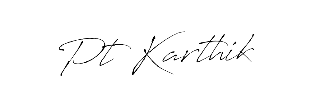 Also You can easily find your signature by using the search form. We will create Pt Karthik name handwritten signature images for you free of cost using Antro_Vectra sign style. Pt Karthik signature style 6 images and pictures png