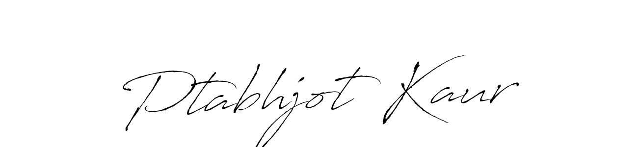 Also we have Ptabhjot Kaur name is the best signature style. Create professional handwritten signature collection using Antro_Vectra autograph style. Ptabhjot Kaur signature style 6 images and pictures png