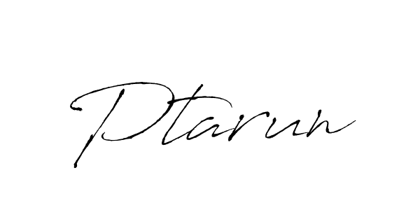 Use a signature maker to create a handwritten signature online. With this signature software, you can design (Antro_Vectra) your own signature for name Ptarun. Ptarun signature style 6 images and pictures png