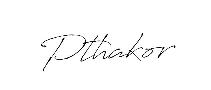 Use a signature maker to create a handwritten signature online. With this signature software, you can design (Antro_Vectra) your own signature for name Pthakor. Pthakor signature style 6 images and pictures png