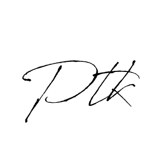 Create a beautiful signature design for name Ptk. With this signature (Antro_Vectra) fonts, you can make a handwritten signature for free. Ptk signature style 6 images and pictures png