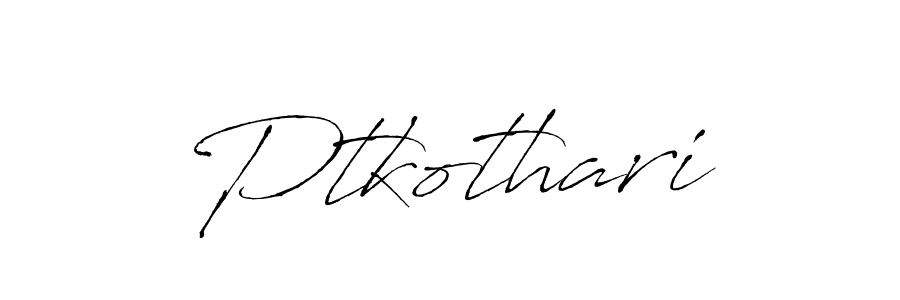 How to make Ptkothari name signature. Use Antro_Vectra style for creating short signs online. This is the latest handwritten sign. Ptkothari signature style 6 images and pictures png