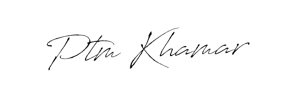 Similarly Antro_Vectra is the best handwritten signature design. Signature creator online .You can use it as an online autograph creator for name Ptm Khamar. Ptm Khamar signature style 6 images and pictures png