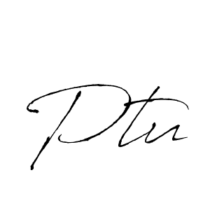 Use a signature maker to create a handwritten signature online. With this signature software, you can design (Antro_Vectra) your own signature for name Ptu. Ptu signature style 6 images and pictures png