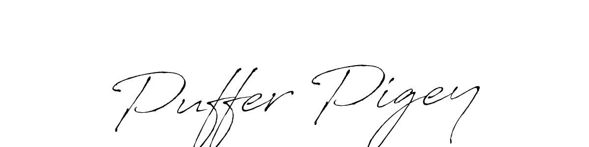 Puffer Pigey stylish signature style. Best Handwritten Sign (Antro_Vectra) for my name. Handwritten Signature Collection Ideas for my name Puffer Pigey. Puffer Pigey signature style 6 images and pictures png