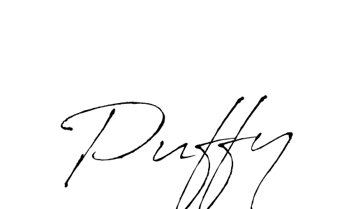 Use a signature maker to create a handwritten signature online. With this signature software, you can design (Antro_Vectra) your own signature for name Puffy. Puffy signature style 6 images and pictures png