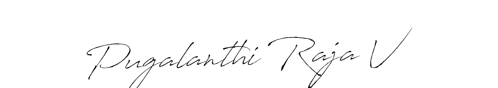 You should practise on your own different ways (Antro_Vectra) to write your name (Pugalanthi Raja V) in signature. don't let someone else do it for you. Pugalanthi Raja V signature style 6 images and pictures png