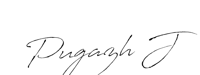 Create a beautiful signature design for name Pugazh J. With this signature (Antro_Vectra) fonts, you can make a handwritten signature for free. Pugazh J signature style 6 images and pictures png