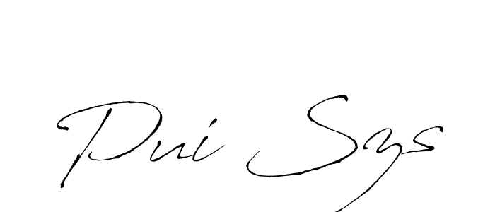 Similarly Antro_Vectra is the best handwritten signature design. Signature creator online .You can use it as an online autograph creator for name Pui Szs. Pui Szs signature style 6 images and pictures png