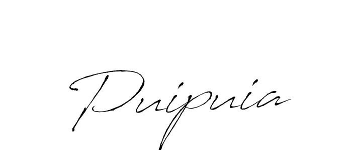 Create a beautiful signature design for name Puipuia. With this signature (Antro_Vectra) fonts, you can make a handwritten signature for free. Puipuia signature style 6 images and pictures png