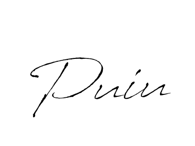 How to Draw Puiu signature style? Antro_Vectra is a latest design signature styles for name Puiu. Puiu signature style 6 images and pictures png