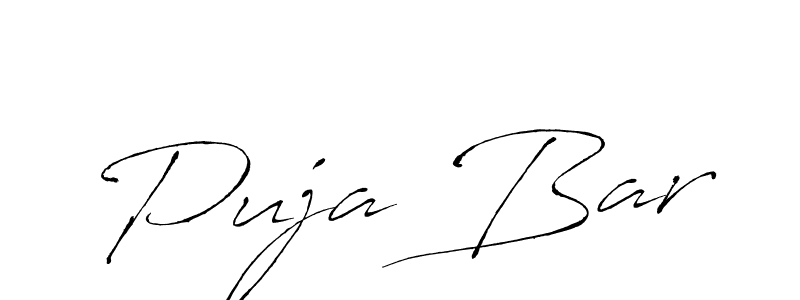Make a beautiful signature design for name Puja Bar. With this signature (Antro_Vectra) style, you can create a handwritten signature for free. Puja Bar signature style 6 images and pictures png